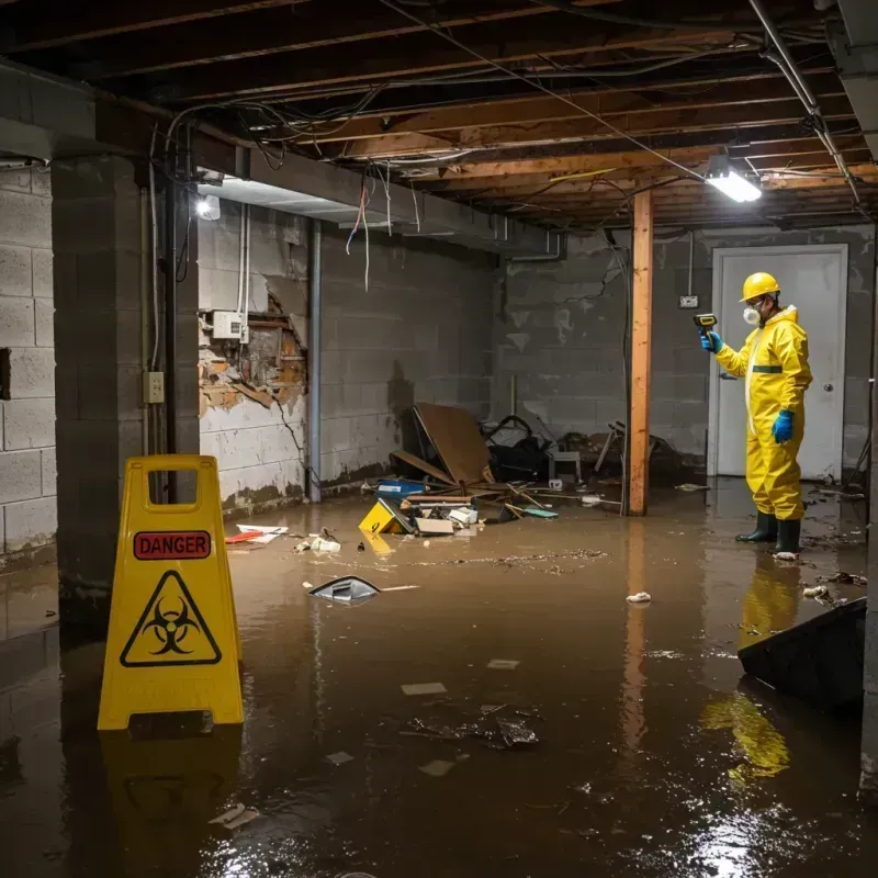 Flooded Basement Electrical Hazard in Greece, NY Property